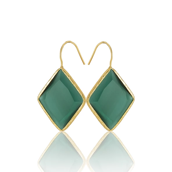 Kadir Jewellery 22 Ayar Altın Kaplama Vintage Küpe -El İşçiliği Ve Hipoalerjenik Küpe - Resim 2