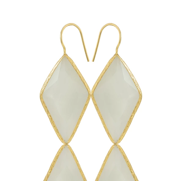 Kadir Jewellery 22 Ayar Altın Kaplama Vintage Küpe -El İşçiliği Ve Hipoalerjenik Küpe - Resim 12