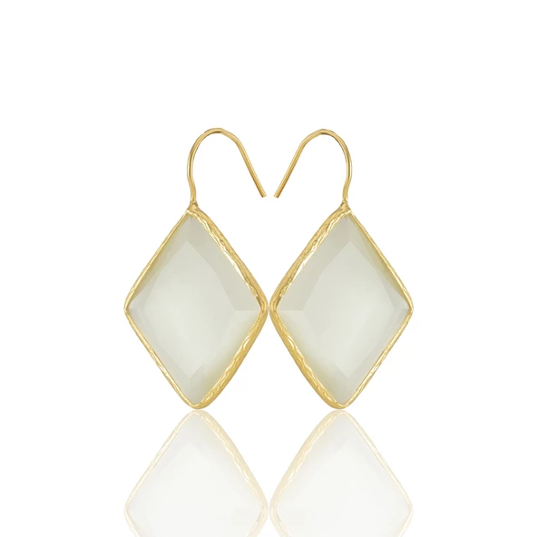 Kadir Jewellery 22 Ayar Altın Kaplama Vintage Küpe -El İşçiliği Ve Hipoalerjenik Küpe - Resim 12