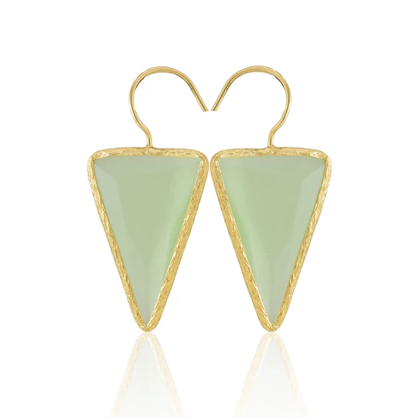 Kadir Jewellery 22 Ayar Altın Kaplama Vintage Küpe -El İşçiliği Ve Hipoalerjenik Küpe - Resim 4