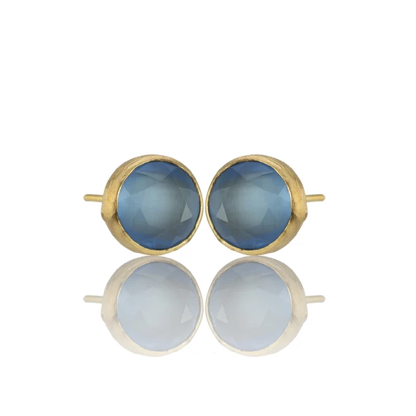 Kadir Jewellery 22 Ayar Altın Kaplama Kadın Minimal Küpe -El İşçiliği Ve Hipoalerjenik Küpe - Resim 12