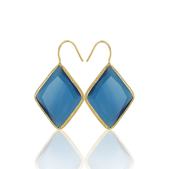 Kadir Jewellery 22 Ayar Altın Kaplama Vintage Küpe -El İşçiliği Ve Hipoalerjenik Küpe - Resim 10