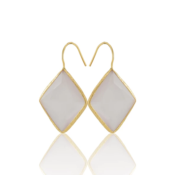 Kadir Jewellery 22 Ayar Altın Kaplama Vintage Küpe -El İşçiliği Ve Hipoalerjenik Küpe - Resim 6