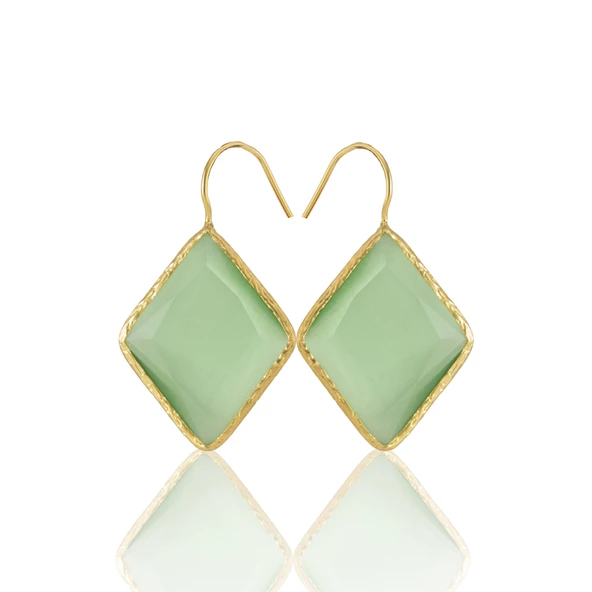 Kadir Jewellery 22 Ayar Altın Kaplama Vintage Küpe -El İşçiliği Ve Hipoalerjenik Küpe - Resim 4