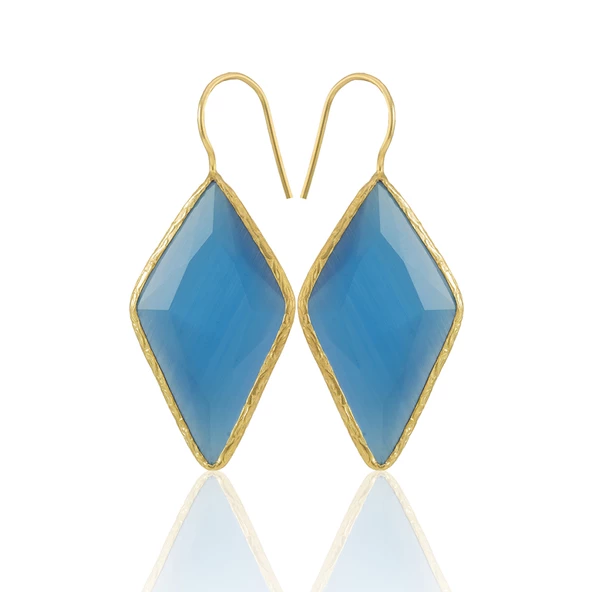 Kadir Jewellery 22 Ayar Altın Kaplama Vintage Küpe -El İşçiliği Ve Hipoalerjenik Küpe - Resim 10