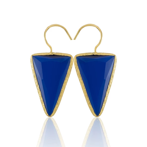 Kadir Jewellery 22 Ayar Altın Kaplama Vintage Küpe -El İşçiliği Ve Hipoalerjenik Küpe - Resim 9