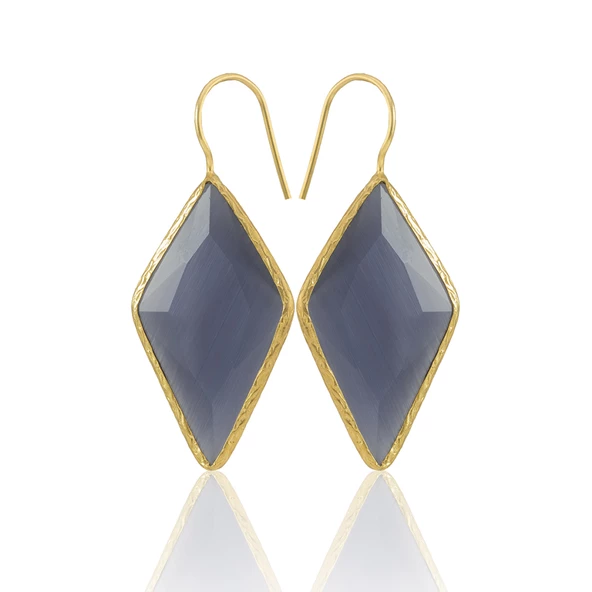 Kadir Jewellery 22 Ayar Altın Kaplama Vintage Küpe -El İşçiliği Ve Hipoalerjenik Küpe - Resim 11