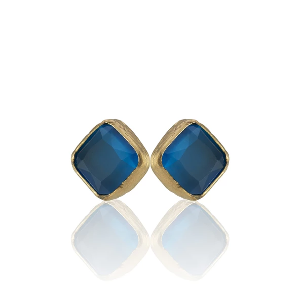 Kadir Jewellery 22 Ayar Altın Kaplama Kadın Minimal Küpe -El İşçiliği Ve Hipoalerjenik Küpe - Resim 10