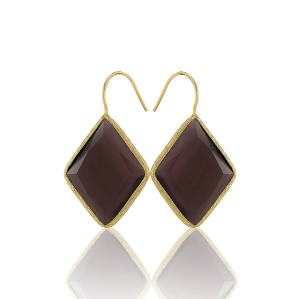 Kadir Jewellery 22 Ayar Altın Kaplama Vintage Küpe -El İşçiliği Ve Hipoalerjenik Küpe - Resim 8