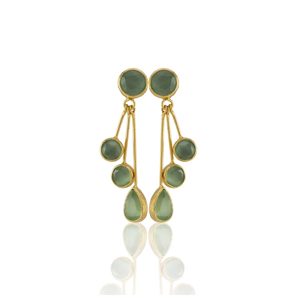 Kadir Jewellery22 Ayar Altın Kaplama Vintage Küpe -El İşçiliği Ve Hipoalerjenik Küpe - Resim 4