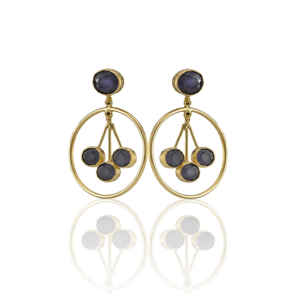 Kadir Jewellery 22 Ayar Altın Kaplama Vintage Küpe -El İşçiliği Ve Hipoalerjenik Küpe - Resim 11