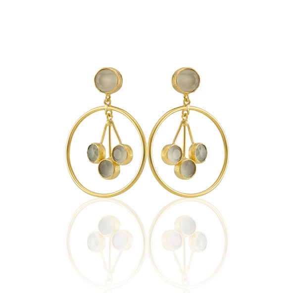 Kadir Jewellery 22 Ayar Altın Kaplama Vintage Küpe -El İşçiliği Ve Hipoalerjenik Küpe - Resim 12