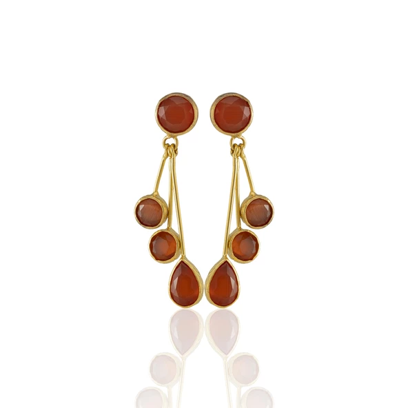 Kadir Jewellery22 Ayar Altın Kaplama Vintage Küpe -El İşçiliği Ve Hipoalerjenik Küpe ürün görseli