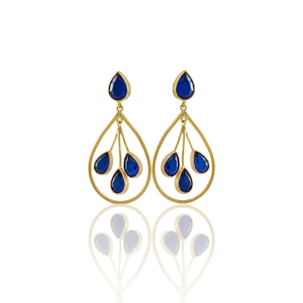 Kadir Jewellery 22 Ayar Altın Kaplama Kadın Sallantılı Küpe -El İşçiliği Ve Hipoalerjenik Küpe - 8