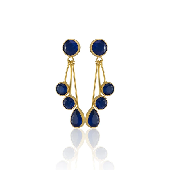 Kadir Jewellery22 Ayar Altın Kaplama Vintage Küpe -El İşçiliği Ve Hipoalerjenik Küpe - Resim 9