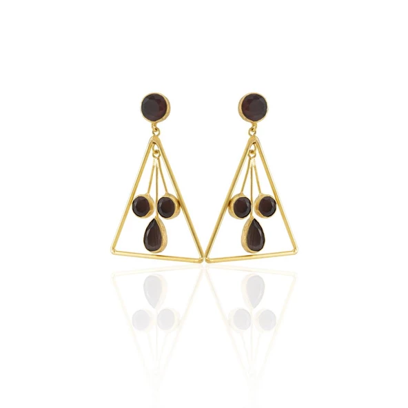 Kadir Jewellery 22 Ayar Altın Kaplama Kadın Sallantılı Küpe -El İşçiliği Ve Hipoalerjenik Küpe - 5