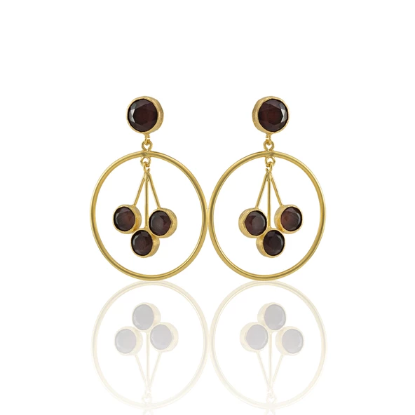 Kadir Jewellery 22 Ayar Altın Kaplama Vintage Küpe -El İşçiliği Ve Hipoalerjenik Küpe - Resim 8