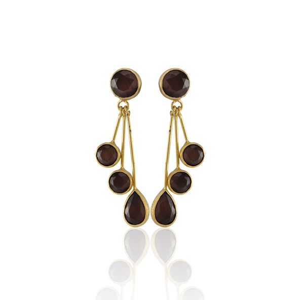 Kadir Jewellery22 Ayar Altın Kaplama Vintage Küpe -El İşçiliği Ve Hipoalerjenik Küpe - Resim 8