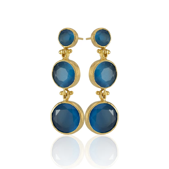 Kadir Jewellery 22 Ayar Altın Kaplama Vintage Küpe -El İşçiliği Ve Hipoalerjenik Küpe - Resim 10