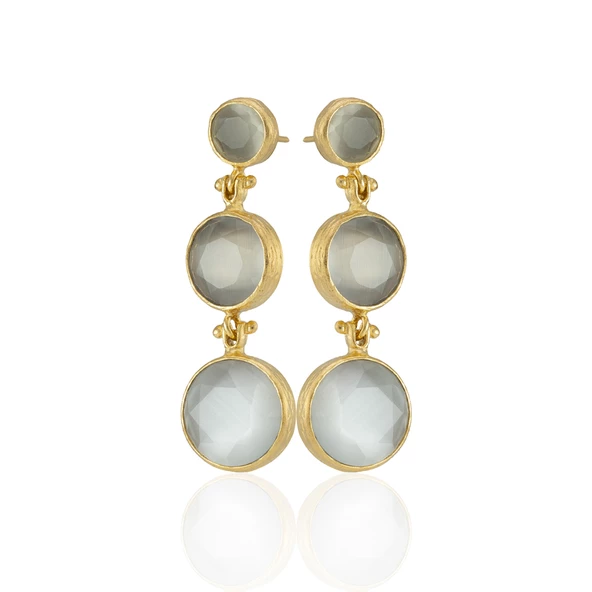 Kadir Jewellery 22 Ayar Altın Kaplama Vintage Küpe -El İşçiliği Ve Hipoalerjenik Küpe - Resim 12