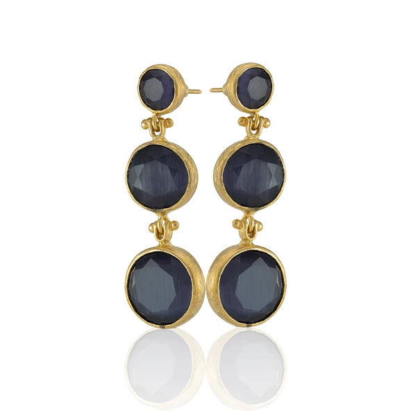 Kadir Jewellery 22 Ayar Altın Kaplama Vintage Küpe -El İşçiliği Ve Hipoalerjenik Küpe - Resim 11