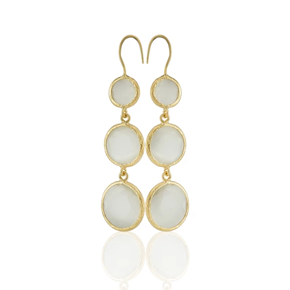 Kadir Jewellery 22 Ayar Altın Kaplama Vintage Küpe -El İşçiliği Ve Hipoalerjenik Küpe - Resim 10