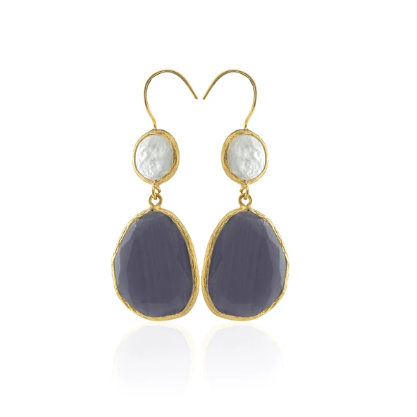 Kadir Jewellery 22 Ayar Altın Kaplama Kadın Sallantılı Küpe -El İşçiliği Ve Hipoalerjenik Küpe - 11