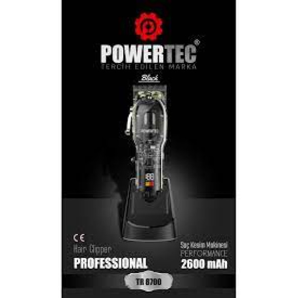 Powertec Tr 8700 Tıraş Makinesi (SİYAH)