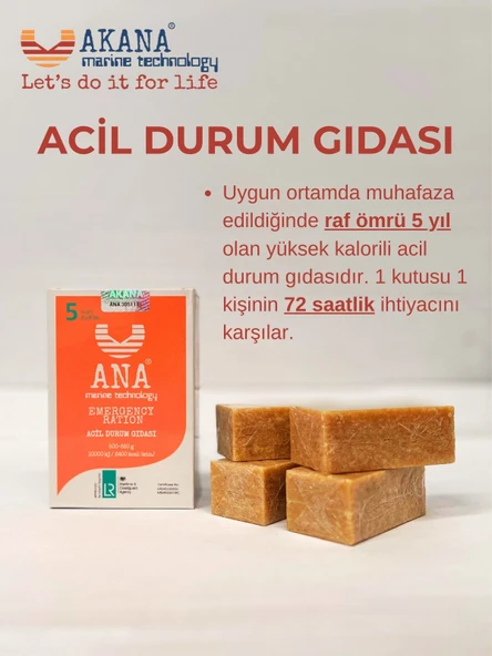AKANA 3 Kişilik Deprem-Afet Çantası Özel Gıda ve Su İçerir - 3