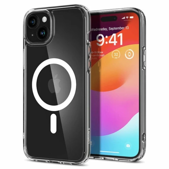 iPhone 15 Spigen Kılıf, Spigen Crystal Hybrid (MagSafe Uyumlu)