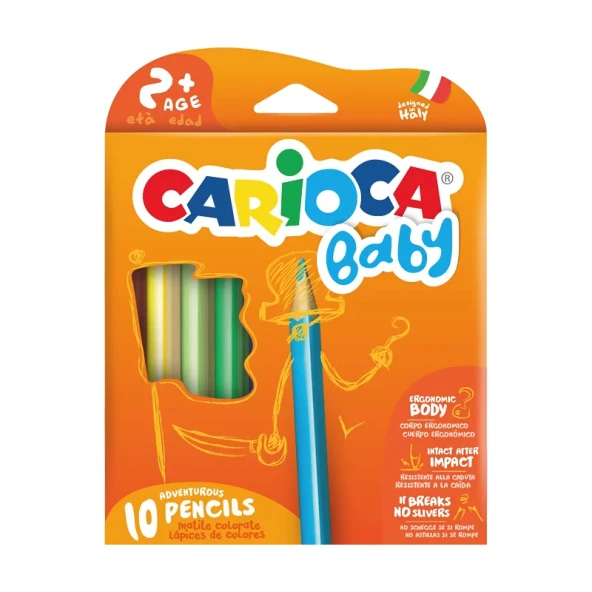 CARİOCA 42819 BABY JUMBO ÜÇGEN KURU BOYA 10 RENK - 2