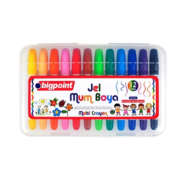 Bigpoint Multi Crayon Jel Mum Boya 12 Renk ürün görseli