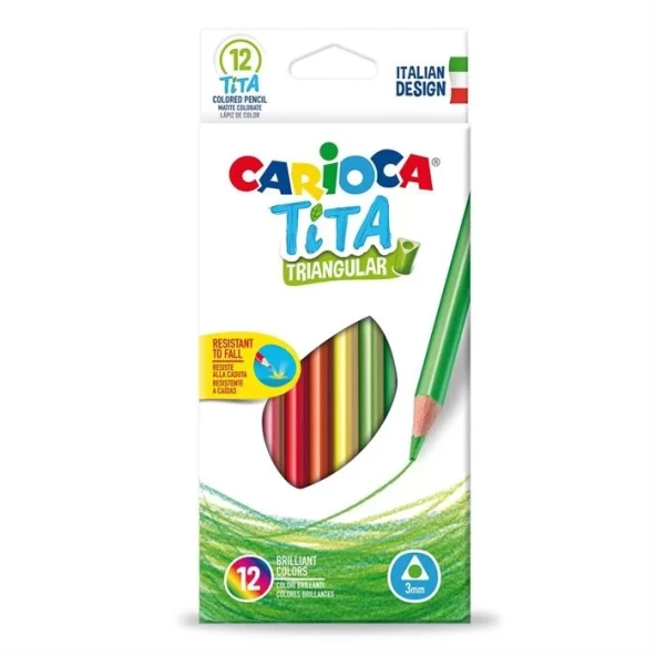 CARİOCA 42786 TİTA ÜÇGEN KURU BOYA KALEMİ 12 RENK - 2