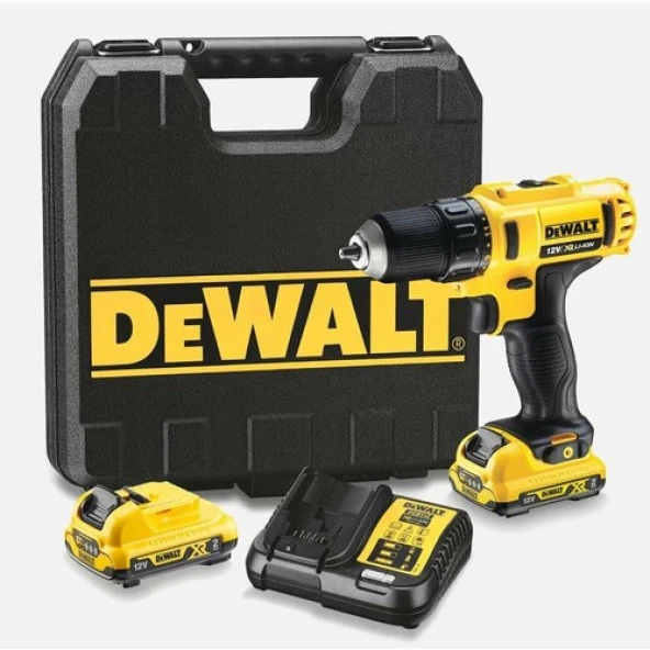 DEWALT DCD710D2-QW 12V 2AH LİON ÇİFT AKÜLÜ DARBESİZ MATKAP