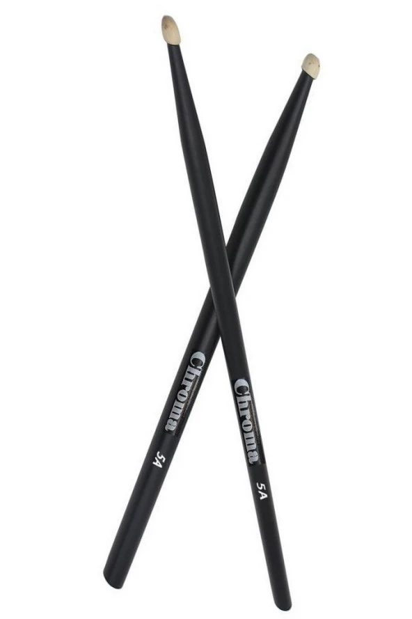 Chroma Baget Siyah - Davul - Bateri Bageti Drumsticks 5a Pürüzsüz Yüzey