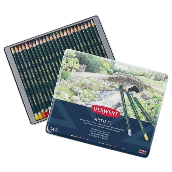 Derwent Artists Pencils Artist Kuru Boya Kalemi 24lü Set