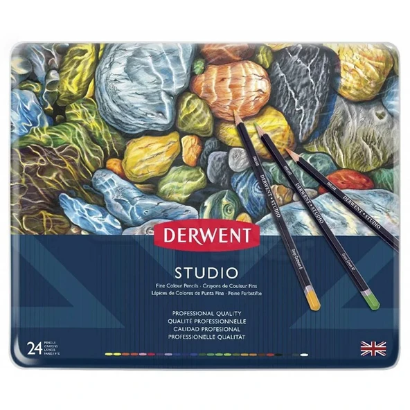 Derwent Studio Colour Pencil Kuru Boya Kalemi 24lü Set - Resim 2