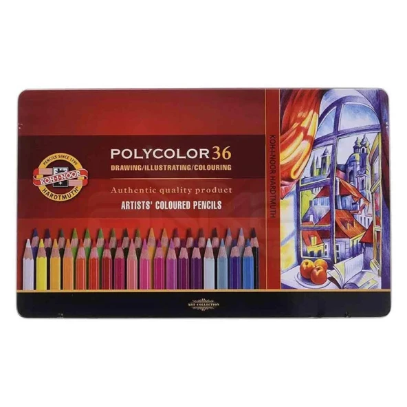 Koh-i-Noor Polycolor Kuru Boya Kalemi 36lı Set - Resim 2