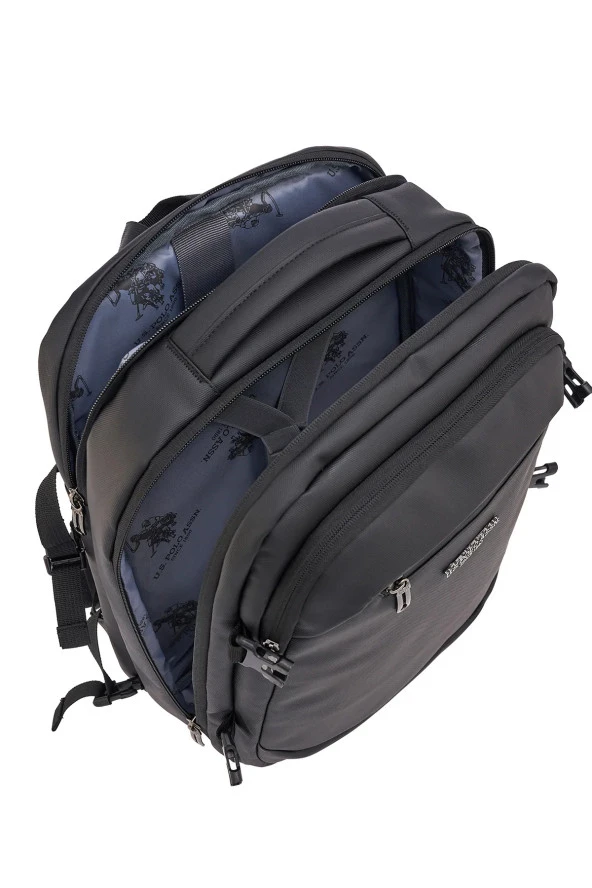 U.s. Polo Assn. Unisex Çok Gözlü Seyahat Günlük Sırt Çantası Siyah PLCAN24489 - Resim 3