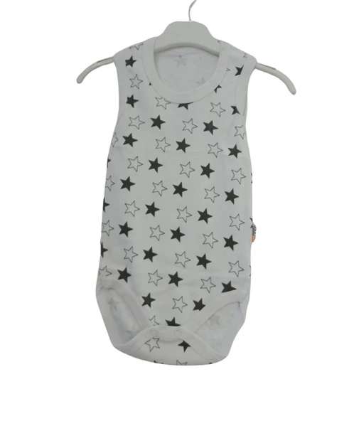BABYTOO YILDIZ DESENLİ SIFIR KOL UNISEX BEBE ZIBIN