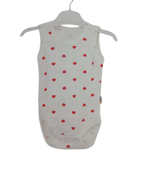 BABYTOO KALP DESENLİ SIFIR KOL KIZ BEBE ZIBIN - 2