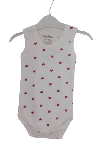 BABYTOO KALP DESENLİ SIFIR KOL KIZ BEBE ZIBIN - 3