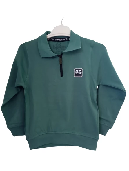 SURVIVOR POLO YAKA PENYE INTERKLOK ERKEK ÇOCUK SWEAT - 2