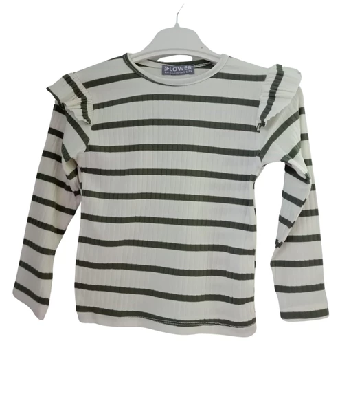 FLOWER ÇİZGİLİ KIZ ÇOCUK BADİ - Resim 2