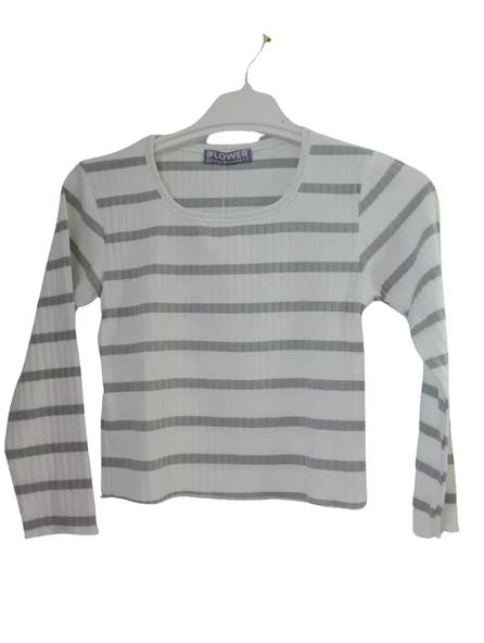 FLOWER ÇİZGİLİ KIZ ÇOCUK BADİ - Resim 3