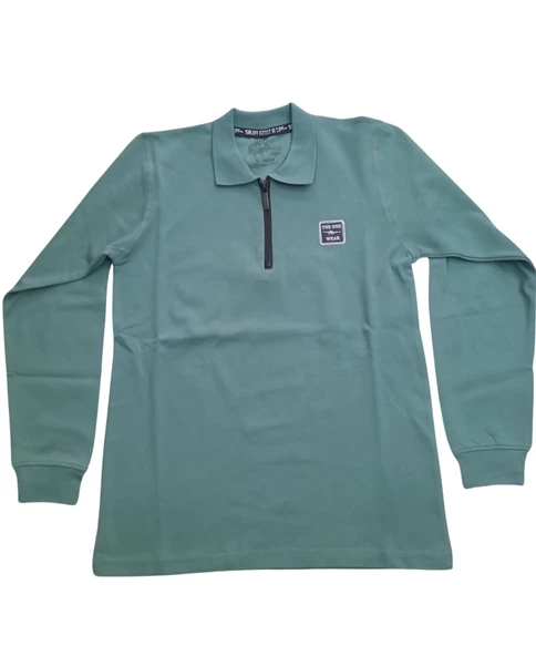 SURVIVOR POLO YAKA FERMUAR PENYE INTERKLOK ERKEK ÇOCUK SWEAT - 4