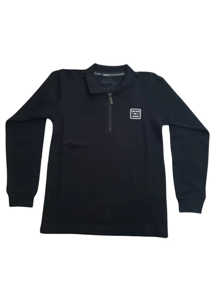 SURVIVOR POLO YAKA FERMUAR PENYE INTERKLOK ERKEK ÇOCUK SWEAT