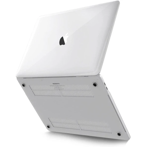 Newface Macbook Pro 13 2021 Uyumlu Premium Darbe Emici Buzlu Kapak - Şeffaf