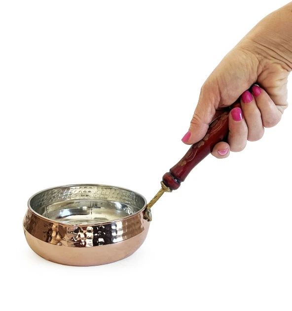 Shark Anatolia Ahşap Kulplu Bakır Salsa Sosluk No:1 - 4