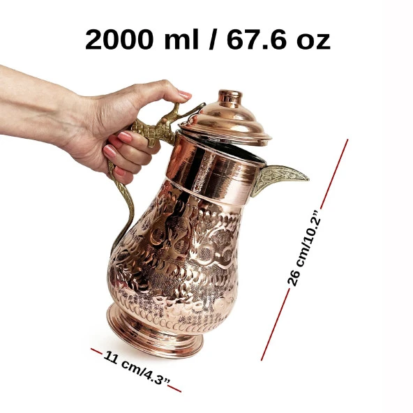 Shark Anatolia Maraş El İşleme Bakır Penguen Sürahi No:2 - 3